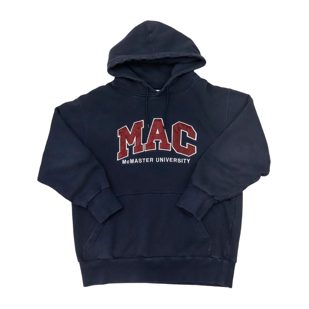 Vintage Mac Mcmaster University Blue Hoodie Sweatshirt